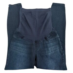 SPANX‎ Mama Maternity Jean-ish Ankle Leggings Jeans Dark Wash Pants Size L